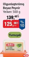 YELKEN OLGUNLAŞTIRILMIŞ BEYAZ PEYNİR 500 G